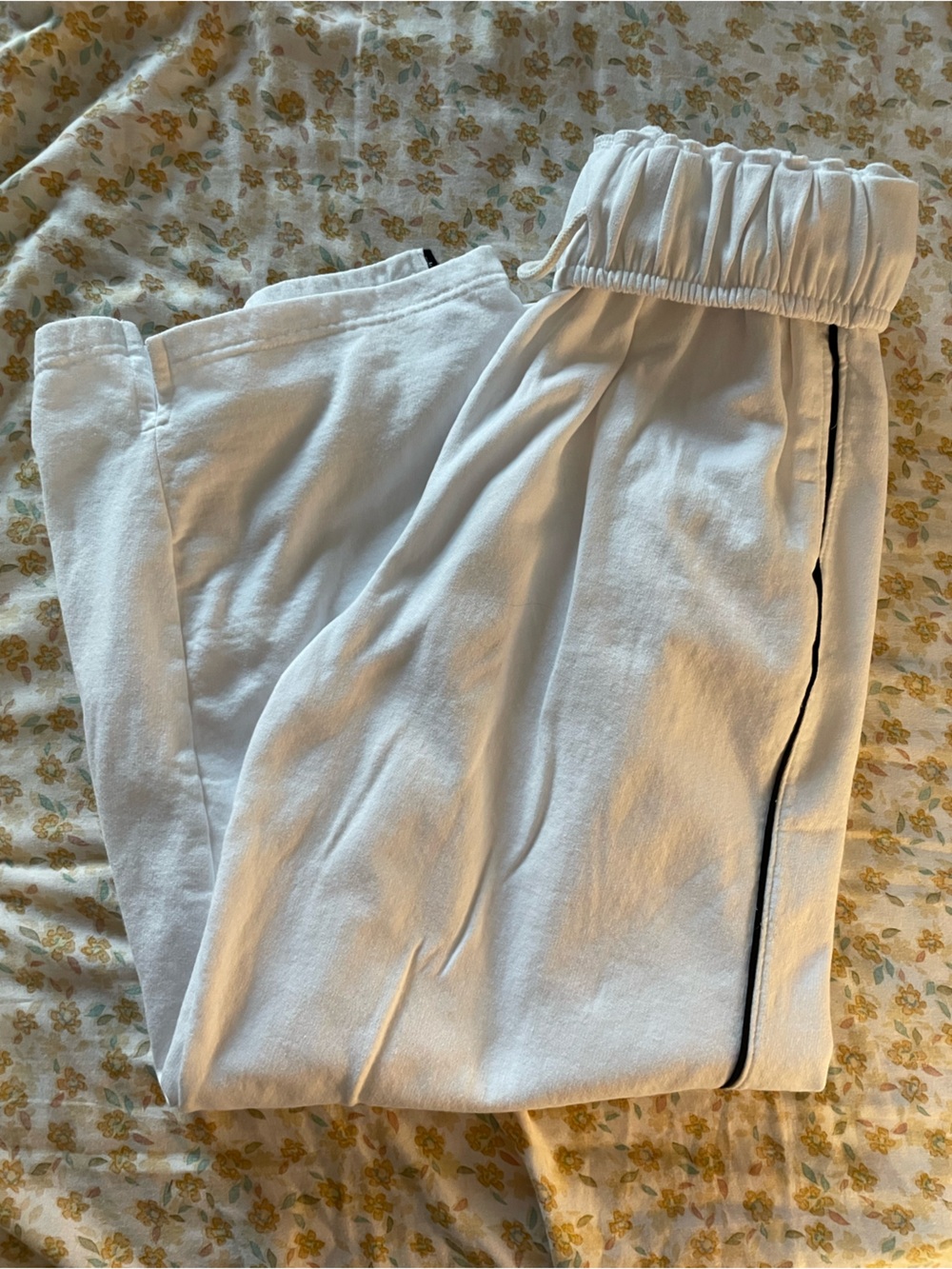 Urban Outfitters White Athletic Shorts with Black Piping